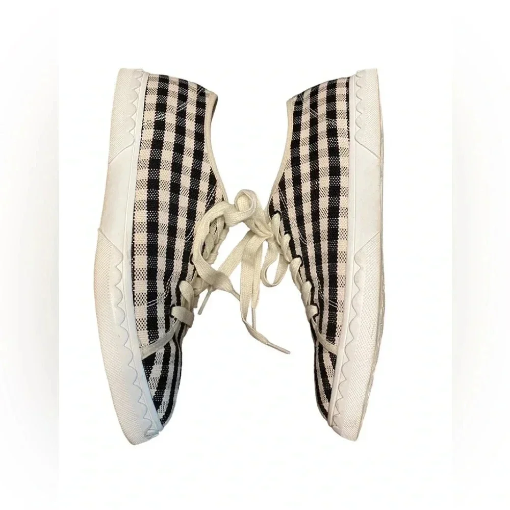 Kate Spade Vale Sneakers- Gingham in Black and Cream